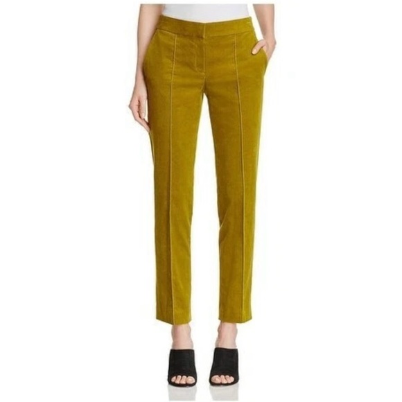 Tory Burch NWT Devi Corduroy Straight Leg Pants in Golden Mustard- Size 24 - Picture 1 of 6